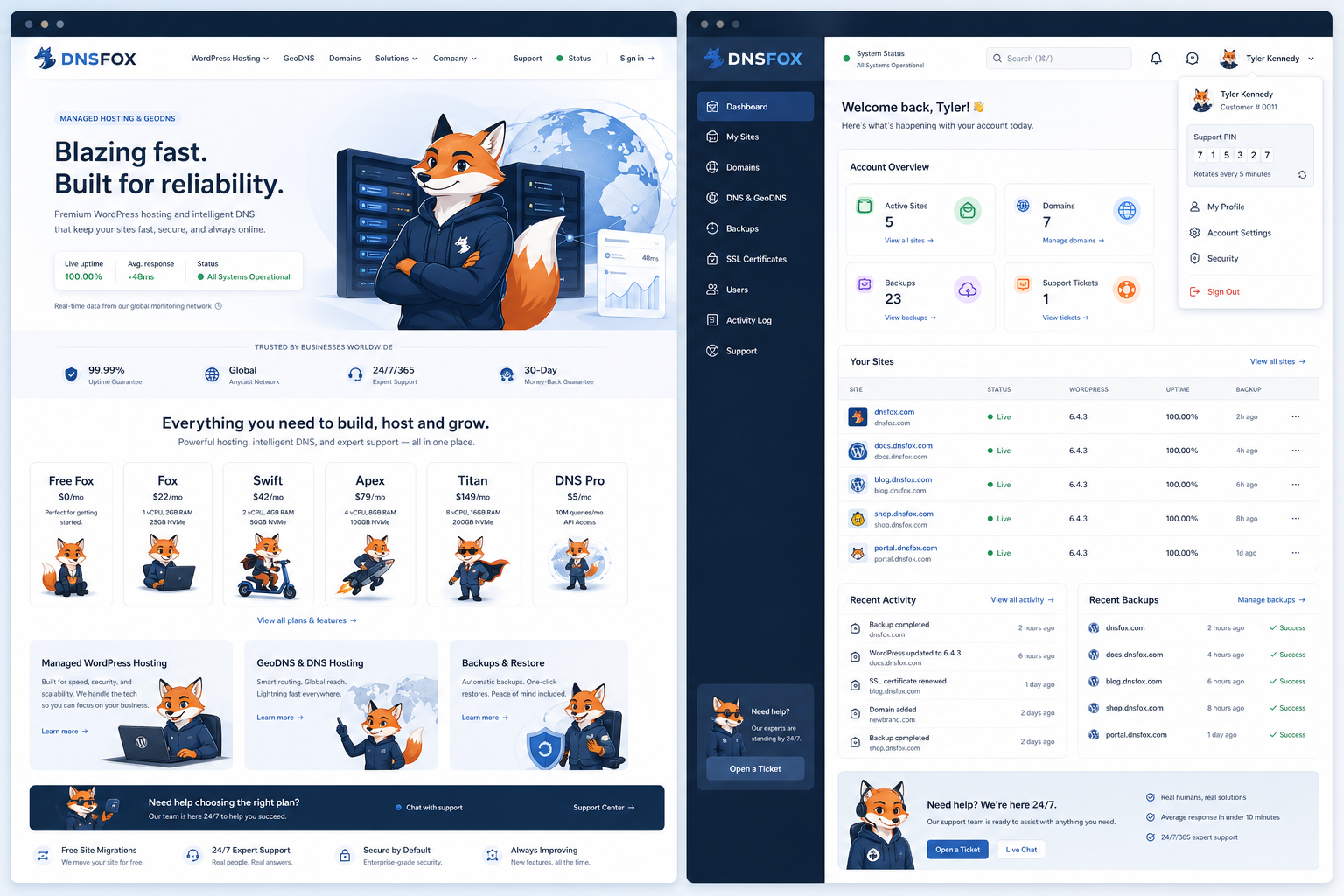 DNSFox fox mascot